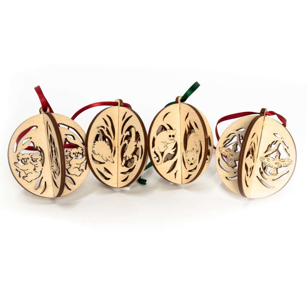 3d Christmas Decoration – Specialty Set Of 4 In Presentation Box 